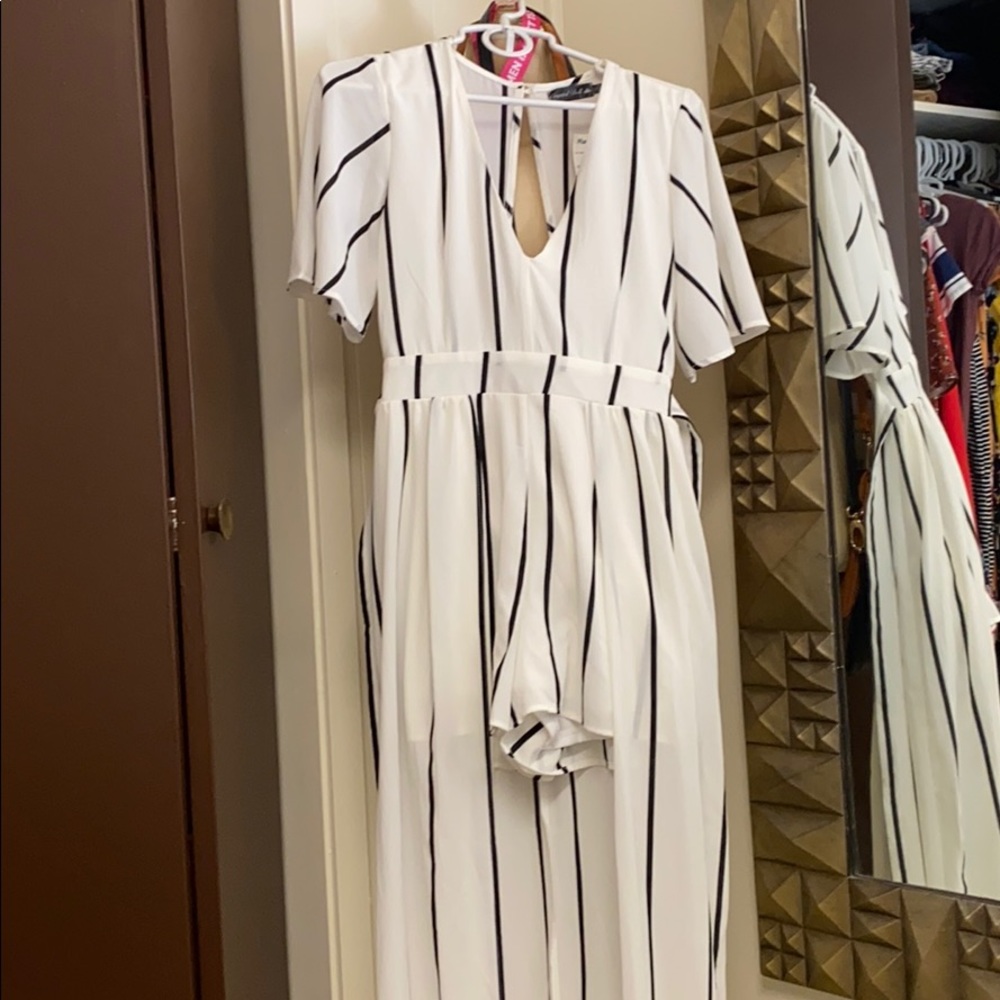 Black and white romper